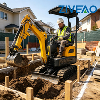 Mini-excavatrice ZIVEAO à chenilles, personnalisable, économique, populaire, pour jardin, ferme et maison