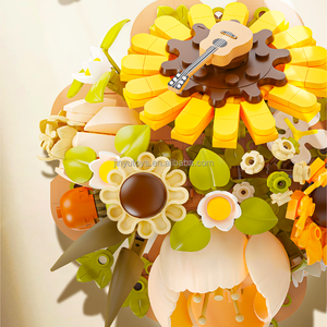 Blocs éternels, <span class=keywords><strong>puzzle</strong></span> de <span class=keywords><strong>fleurs</strong></span>, blocs de construction DIY, décoration de bureau, <span class=keywords><strong>fleurs</strong></span> en briques, ensemble de blocs de construction, jouets cadeaux - Product Image 4