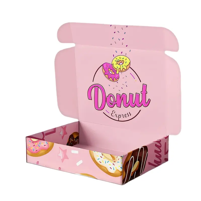 Fornecedor de rolo de bolo de café para embalagens de donuts, produtos para donuts, caixa de papel kraft para café da manhã