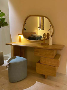 Meubles de chambre à coucher Mid Central Design <span class=keywords><strong>Coiffeuse</strong></span> Simple Nordique Table de Maquillage Armoire Style Français Wabi Sabi Tables de Robe Légères - Product Image 4