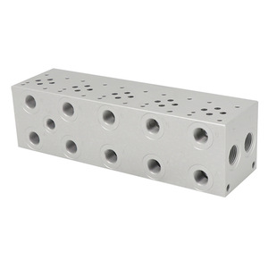 Bloc de soupapes hydrauliques empilé à 6 alvéoles en aluminium 6061 avec insert fileté pour usage industriel - Product Image 2