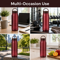 Bouteille d'eau en plastique Tritan durable de 1050 ml, sans BPA, anti-fuite, à large ouverture, facile à nettoyer, pour le bureau, la salle de sport, l'extérieur, OEM ODM