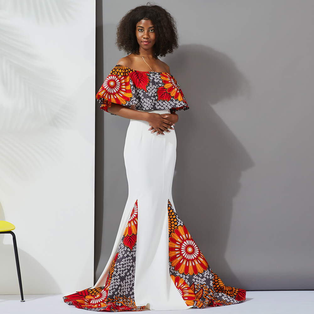 green emerald velvet dress Long African Print Gown for Prom 28