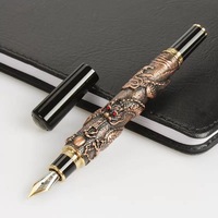 Stylo de calligraphie Jinhao Oriental Dragon au design rétro chinois - Idéal pour les professionnels, les cadres - Stylo de bureau de luxe