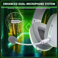 Casque de jeu sans fil ATTACK SHARK L80PRO blanc, Lightseed, latence de 20 ms, double micro, tri-mode 2.4G/BT/filaire pour PC, Mac, PS5, Switch