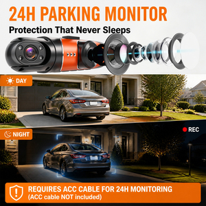 Podofo 3.16" Car <strong>Dashcam</strong> 1080P 4-Lens Camera Front and Side Car DVR Loop Recording Wide-Angle 360 Full Protection Night Version - Product Image 2