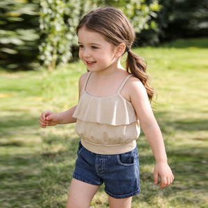Vestiti estivi per bambine e bambine 2 pz set di abbigliamento senza maniche per bambine - Product Image 2