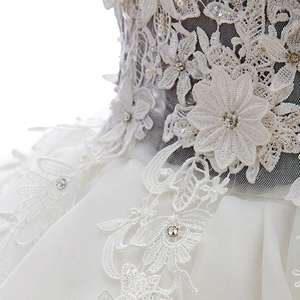 S0682N <span class=keywords><strong>2026</strong></span> Новое, популярное, антистатическое свадебное мини-платье с аппликациями, короткое, с открытыми плечами, в стиле бальное платье - Product Image 3