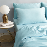 Draps de lit gonflables de couleur personnalisée King Queen de refroidissement moderne de luxe 4 pièces 100% Lyocell de bambou
