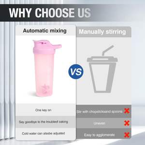 Bouteille de sport 500 ml à prix d'usine, shaker de protéines pour fitness, bouteille à secouer pour lait et eau avec boule mélangeuse - Product Image 5