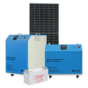 2kw 3kw off-grid solar energy system with 5kwh 5120wh lithium battery power station home generator kit