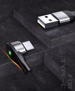 3 в 1 Светодиодная лампа 3а 90 градусов L-образное магнитное зарядное устройство кабель для быстрой зарядки сотового телефона usb type-c micro i Телефон - Product Image 2