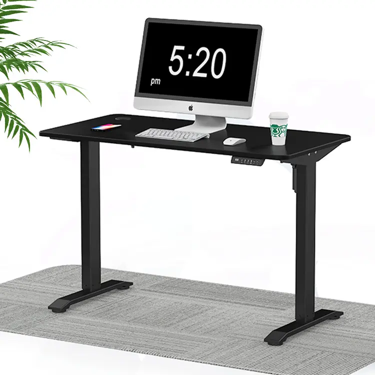 Electric Height Adjustable Table White Ergonomics Smart Cost-effective Standing Computer Desk For Worker