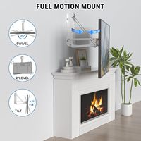 Support mural motorisé inclinable et pivotant pour téléviseur avec télécommande intelligente pour foyer et home cinéma