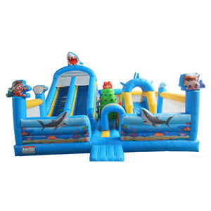 Château Gonflable Commercial Thème Monde Marin Requin avec Toboggan pour la <span class=keywords><strong>Location</strong></span> d'Événements et les Aires <span class=keywords><strong>de</strong></span> Jeux pour Enfants - Product Image 1