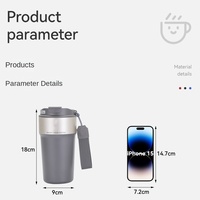 Tasse à eau portable avec logo personnalisé pour voiture Tasse à eau double pour boire Tasse à café thermos transfrontalière Cadeau de bureau Matériau en acier inoxydable