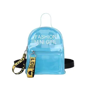 Оптовая Продажа Модный повседневный рюкзак Мини женские рюкзаки маленькие сумки через плечо ПВХ желе прозрачный рюкзак