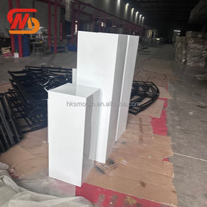 Elegante Soporte Cuadrado Blanco para Postres, Decoración para Bodas, Cilindro Metálico para Dulces, Decoración para Área de Bienvenida - Product Image 2