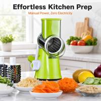 Roterende Kaasrasp Handheld Groente Mandoline Slicer Gemakkelijk Schoonmaken Keuken Kaas Rasp Shredder Met 3 Drum Blades