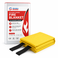 Couverture anti-feu d'urgence en fibre de verre avec revêtement en silicone, surface douce et sans poussière