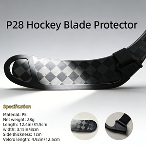 1PC P28/P92 Protecteur <span class=keywords><strong>de</strong></span> lame <span class=keywords><strong>de</strong></span> bâton <span class=keywords><strong>de</strong></span> hockey sur glace en PE avec enveloppe Velcro, protège-lame <span class=keywords><strong>de</strong></span> hockey, accessoires d'entraînement en extérieur - Product Image 1