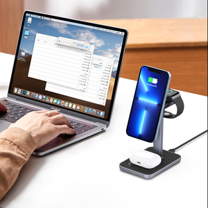 Chargeur sans fil <span class=keywords><strong>pliable</strong></span> Qi22 25w à charge rapide, chargeur de bureau pour accessoires de téléphone, Airpod, Iwatch, station de charge sans fil - Product Image 6