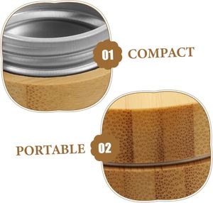 Pot cosmétique vide en aluminium et bambou de 15g, 20g, 25g, 30g, 50g, 60g, 80g - Product Image 3