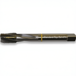 Macho de roscar estándar Ta1471 sin recubrimiento, helicoidal de 15 grados para orificios ciegos, tolerancia 6H, machos y terrajas - Product Image 2