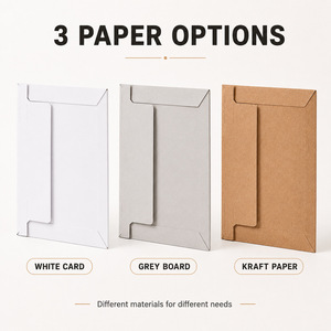 Sobres de papel kraft blancos y grises A6 A5 A4, autoadhesivos, impermeables, gruesos, para documentos, para comercio electrónico. - Product Image 1
