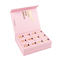 Crown Win personnalisé rose muti-fonction 12 jours calendrier de l'avent ramadan boîte date stockage magnétique boîte-cadeau pour bonbons cookie chocolat