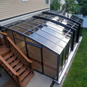 Hoja retráctil de PC <span class=keywords><strong>para</strong></span> jardín al aire libre moderno, carcasa <span class=keywords><strong>para</strong></span> solárium, Panel de <span class=keywords><strong>policarbonato</strong></span> móvil automático, cubierta <span class=keywords><strong>para</strong></span> piscina de invernadero, Parque - Product Image 1