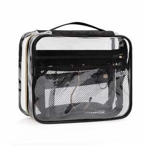 Custom Waterproof Transparent Makeup <b>Bag</b> with 360° Revolving Hook-<b>Clear</b> PVC Hanging <b>Toiletry</b> <b>Bag</b> <b>Travel</b> Organization - Product Image 6
