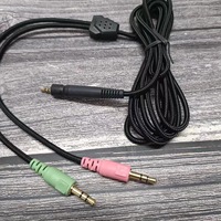 Pour Sennheiser 3.5mm paire torsadée câble Audio 2M Nylon pour Game One Game Zero PC 373D GSP 350 GSP 500 projecteur Microphone voiture