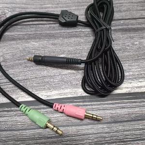 Para <span class=keywords><strong>Sennheiser</strong></span> 3,5mm Cable de Audio de par trenzado 2M Nylon para Game One Game Zero <span class=keywords><strong>PC</strong></span> 373D GSP 350 GSP 500 Proyector Micrófono Coche - Product Image 3