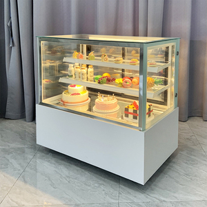 <span class=keywords><strong>Vitrina</strong></span> de pastelería de vidrio cuadrado para mostrador de panadería <span class=keywords><strong>vitrina</strong></span> de pastel refrigerada - Product Image 6