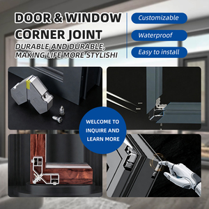 Angolari di Connessione in Plastica e Alluminio dal <span class=keywords><strong>Design</strong></span> Moderno per Porte e Finestre, Accessori per Facile Installazione a Vite - Product Image 5