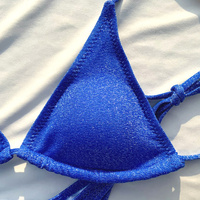 Vente en gros de bikini string micro triangle string design à la mode maillots de bain sexy extrêmes pour femmes bikinis de couleur unie maillots de bain sexy