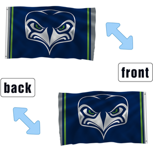 Bandera estilo tótem de los Seattle Seahawks del Pacífico Noreste, poliéster resistente a todo tipo de clima, 3x5 pies - Product Image 2