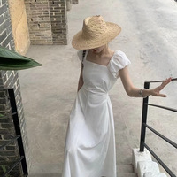 Chapeau de cowboy en raphia naturel tressé à la main pour femme, à large bord, léger, respirant, idéal pour l'été et la protection solaire
