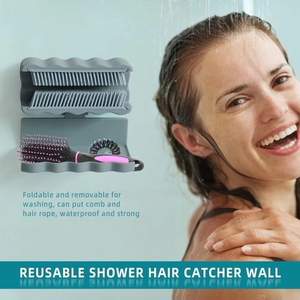 Cepillo Suave Recolector de Cabello 2 en 1 para Ducha, Recolector de Cabello de Silicona para Baño, Herramienta de Recolección Montada en la Pared, Tapón para Cabello de Bañera - Product Image 2