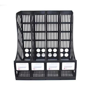 Plastic File <b>Holder</b> Desktop Organizer 4 Section A4 <b>Document</b> Rack Office Supply File Column - Product Image 5