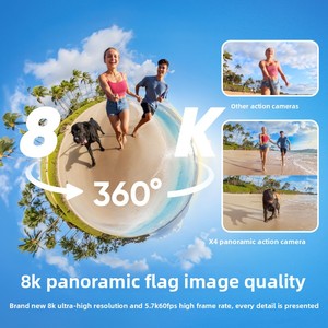 อินสตา360 เอ็กซ์4 8เค 360 กล้องแอคชั่นกันน้ำ ถ่ายภาพพาโนรามาแบบสปอร์ต พร้อมระบบกันสั่น AI บันทึกภาพ 8K 360 องศา ที่สมจริง วิดีโอพร้อม Ultra-w - Product Image 2