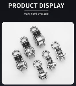 Ruedas de suspensión de elevación de rodillos de alta resistencia con ranura en forma de V/en U/en forma de <span class=keywords><strong>H</strong></span> de acero inoxidable y poleas de pista - Product Image 6