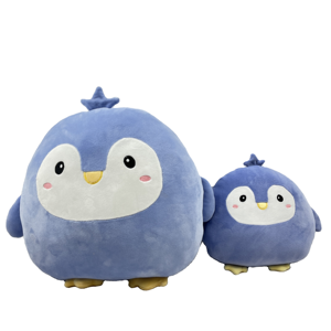 Peluche d'animal personnalisable ultra douce en coton PP, pingouin brodé, coussin réconfortant anti-stress - Product Image 1