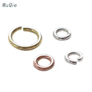 Wuqie 珠宝配件配件镀银彩色连接器打开跳跃戒指银 925 DIY 珠宝制作用品