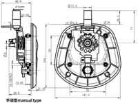 Serrure de meuble RV en alliage de zinc avec poignée en T chromée de type queue de poisson du fabricant d'origine pour camping-car et yacht