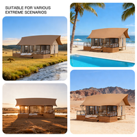 Tente de vacances de haute qualité avec espace de loisirs en plein air et grand espace, tente de glamping extensible