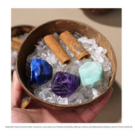 Bol de nettoyage en noix de coco en cristal naturel 12 Constellations, diffuseur d'arômes en pierre brute irrégulière, ornement Feng Shui pour la maison et le bureau