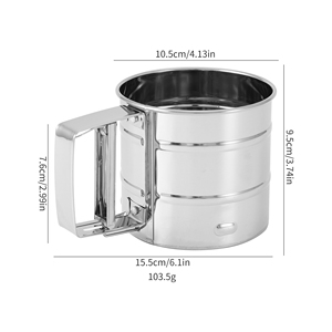 Baking Powder & Icing đường Lọc Shaker cầm tay thép không gỉ cup-loại bột <span class=keywords><strong>sifter</strong></span> cho Baking & Pastry công cụ - Product Image 2