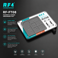 RF4 RF-FT08-HD12B Station de Soudage Magnétique 2-en-1 Kit d'Outils de Réparation de Téléphones avec Glissières Métalliques Réglables et Raclette Céramique